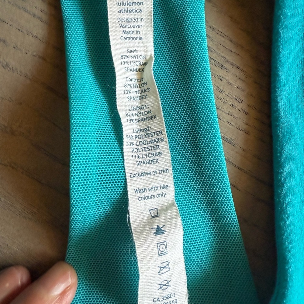 Lululemon Athletica Vibrant teal Tank Top - Picture 4 of 6